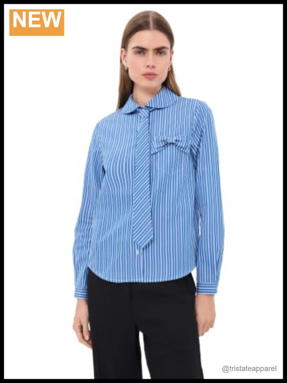 Women's Gemma Button Down Shirt with Bow Tie Poplin